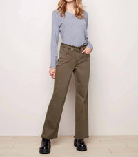 Charlie B - Fringed Waistband Flare Pant