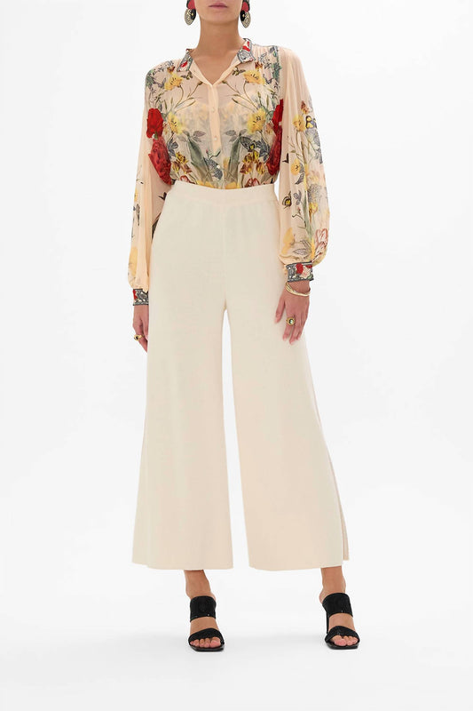 Camilla - High Neck Button Through Blouse