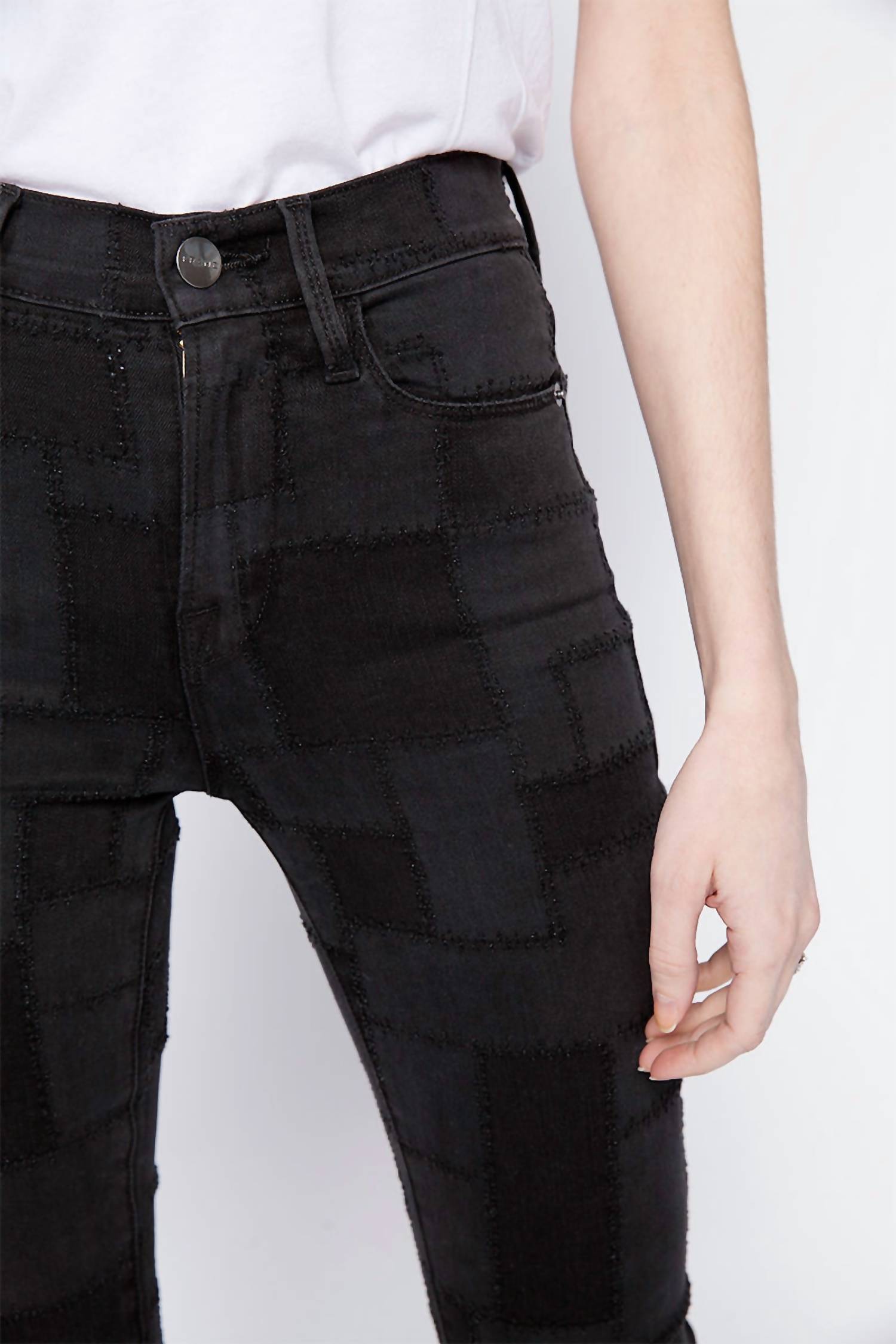 Frame - Le High Skinny Laser Patchwork Jeans