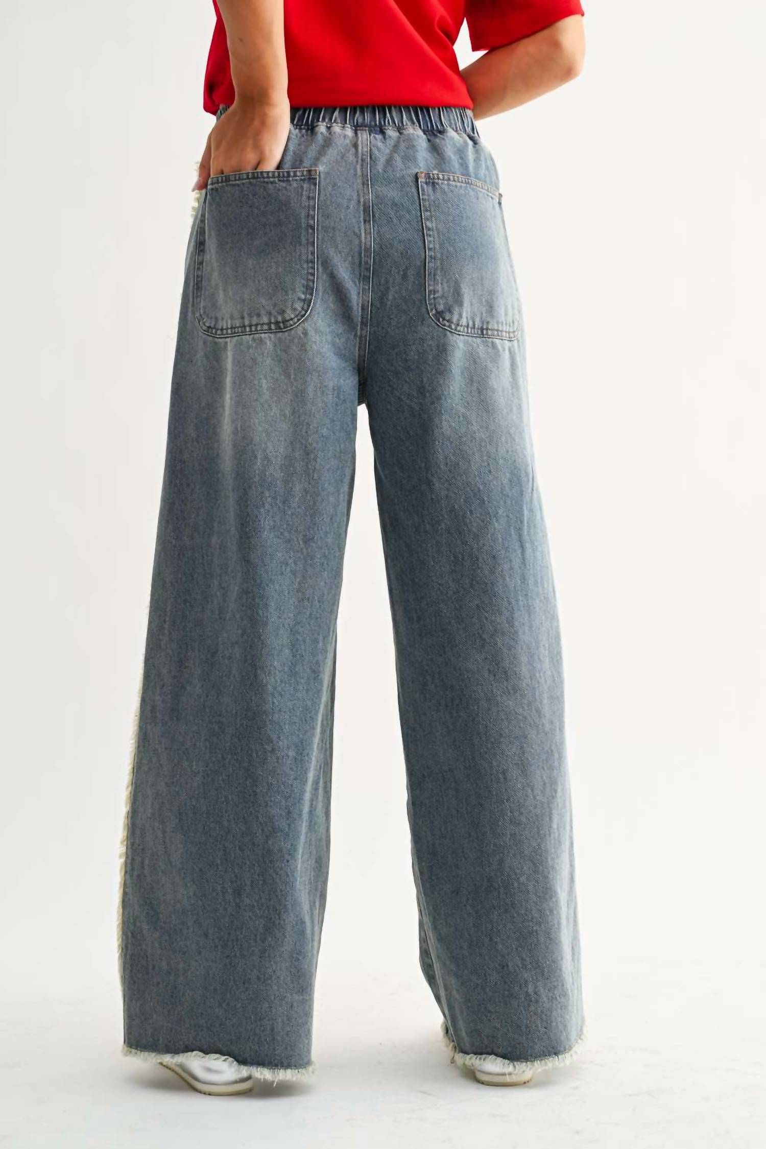 Joh Devin Wide Leg Jean in denim - women's pants - detail view