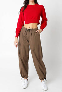 Olivaceous - Haille Cropped Sweater