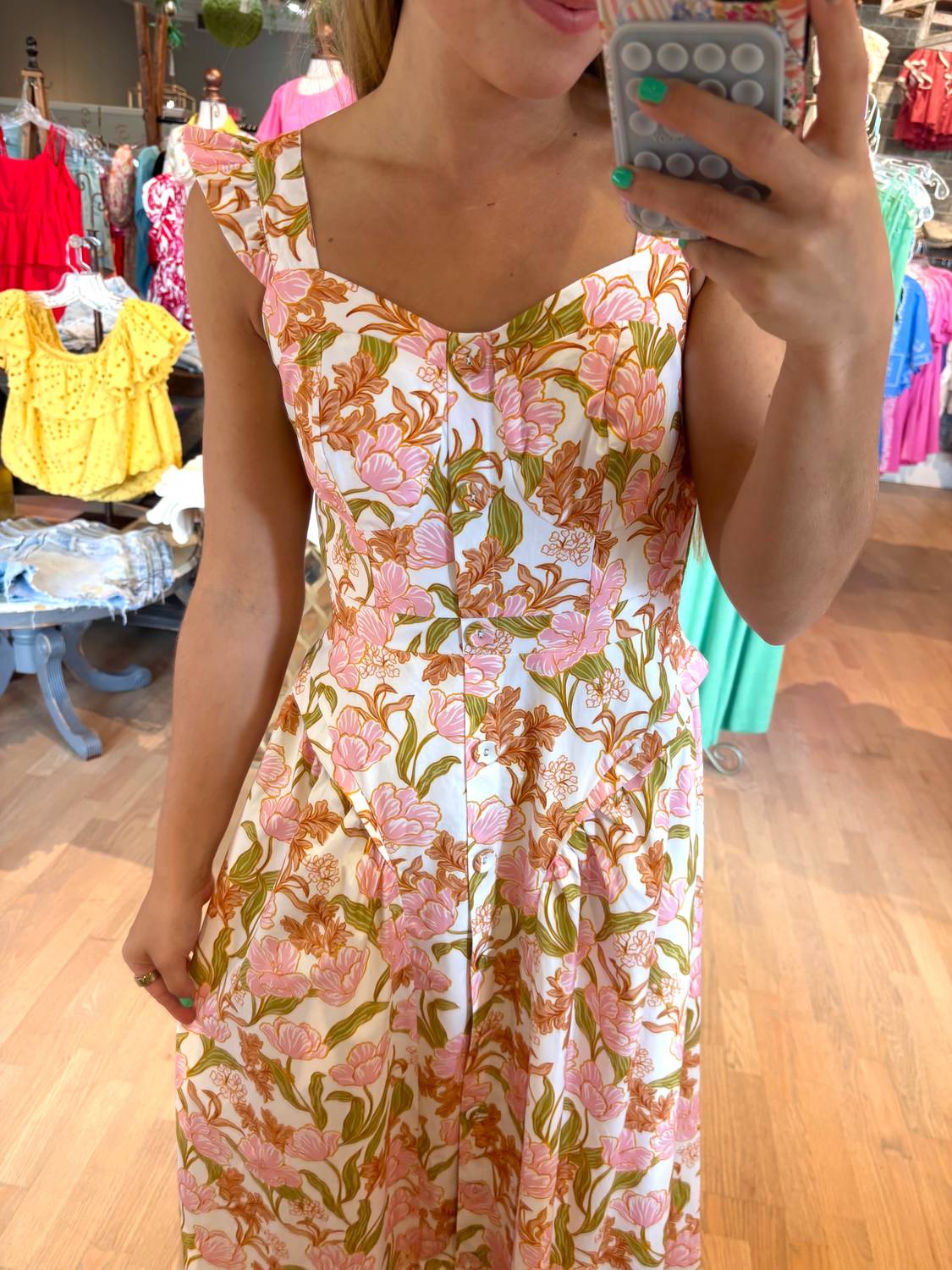 Strut & Bolt - Floral Fit And Flare Maxi Dress