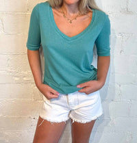 Project Social T - Jude V-Neck Elbow Sleeve Tee