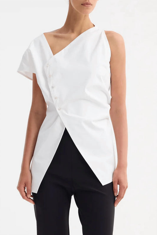 Rohe - Asymmetrical Poplin Top