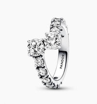 Pandora - Women's Sparkling Overlapping Band Ring