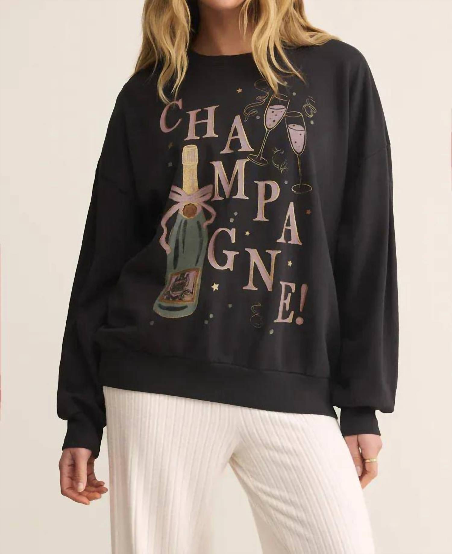 Z Supply - Celebrate Sunday Champagne Sweatshirt