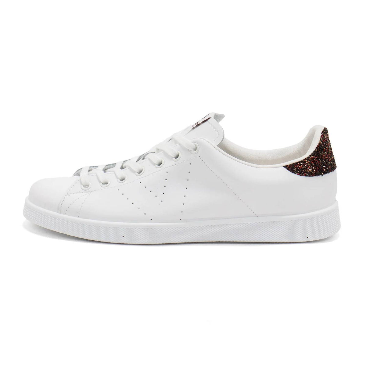 Victoria - Women's Glitter Leather Sneakers