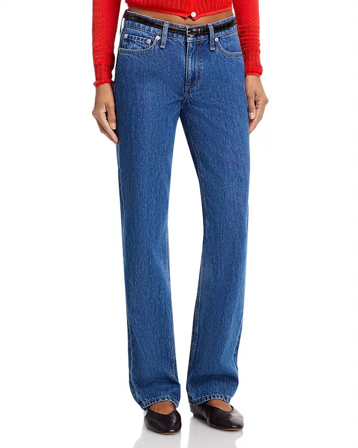 Rag & Bone - Harlow Low Rise Full Straight Jeans