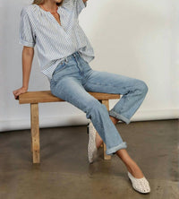 Dylan - Marin Cuffed Denim Top