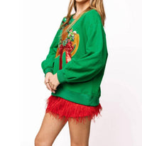 Queen Of Sparkles - Rhinestone Rudolph Sweatshirt