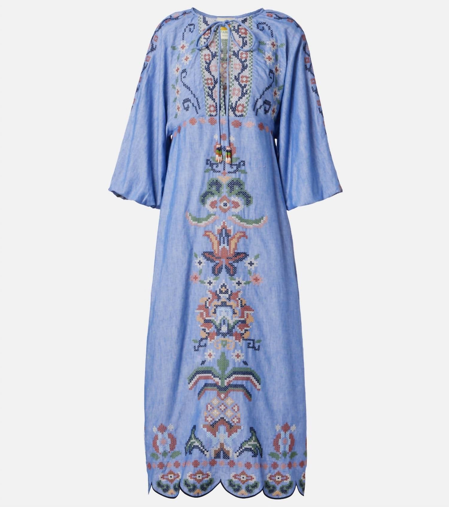 Farm Rio - Garden Tapestry Embroidery Midi Dress