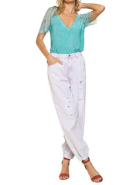 Pol - Somebody to Love Lace Sleeve Tee