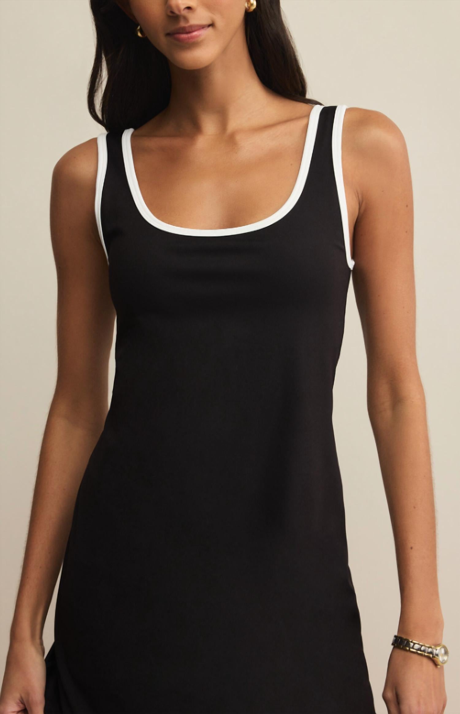 Z Supply Volly Mini Dress in black - women's dress - view 4