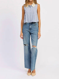 En Saison - Clara Sleeveless Collared Top