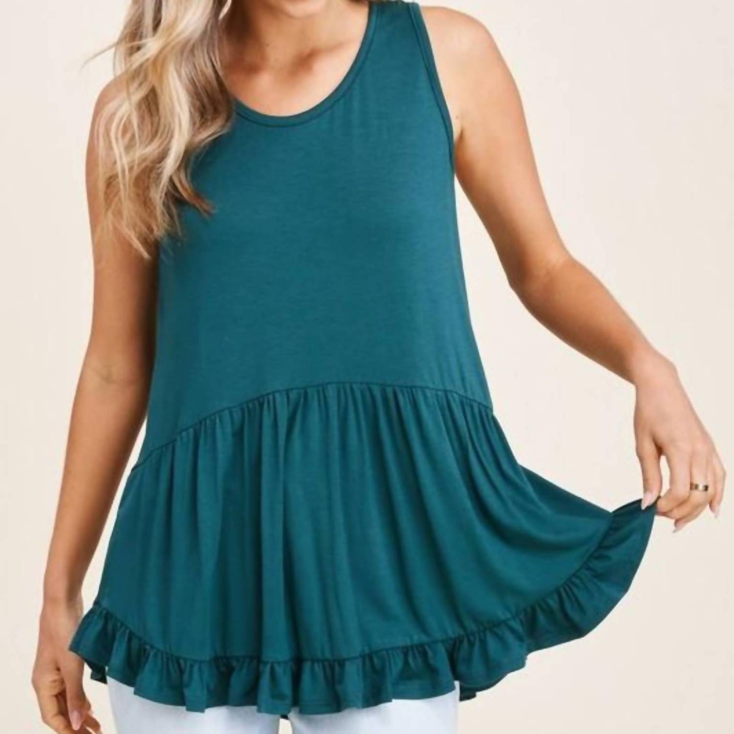 Staccato - Ruffled Hem Tank Top