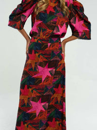 BRITON COURT Tiffany Midi Skirt in multi star print - women's skirt - view 6