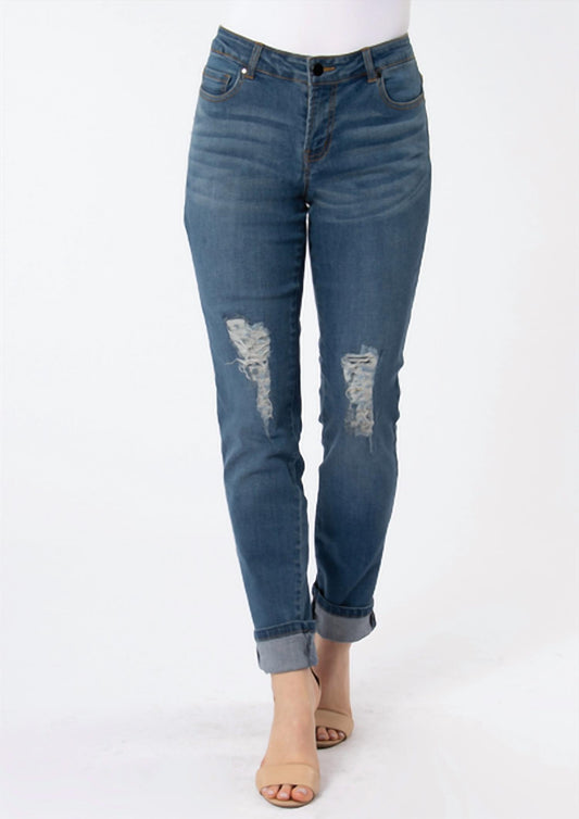 Simply Noelle - Boyfriend Distressed Jeans