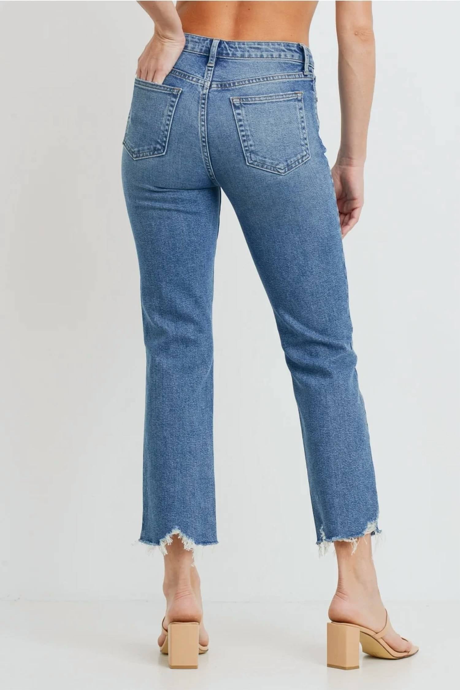 Just Black Denim - High Rise Straight Jeans