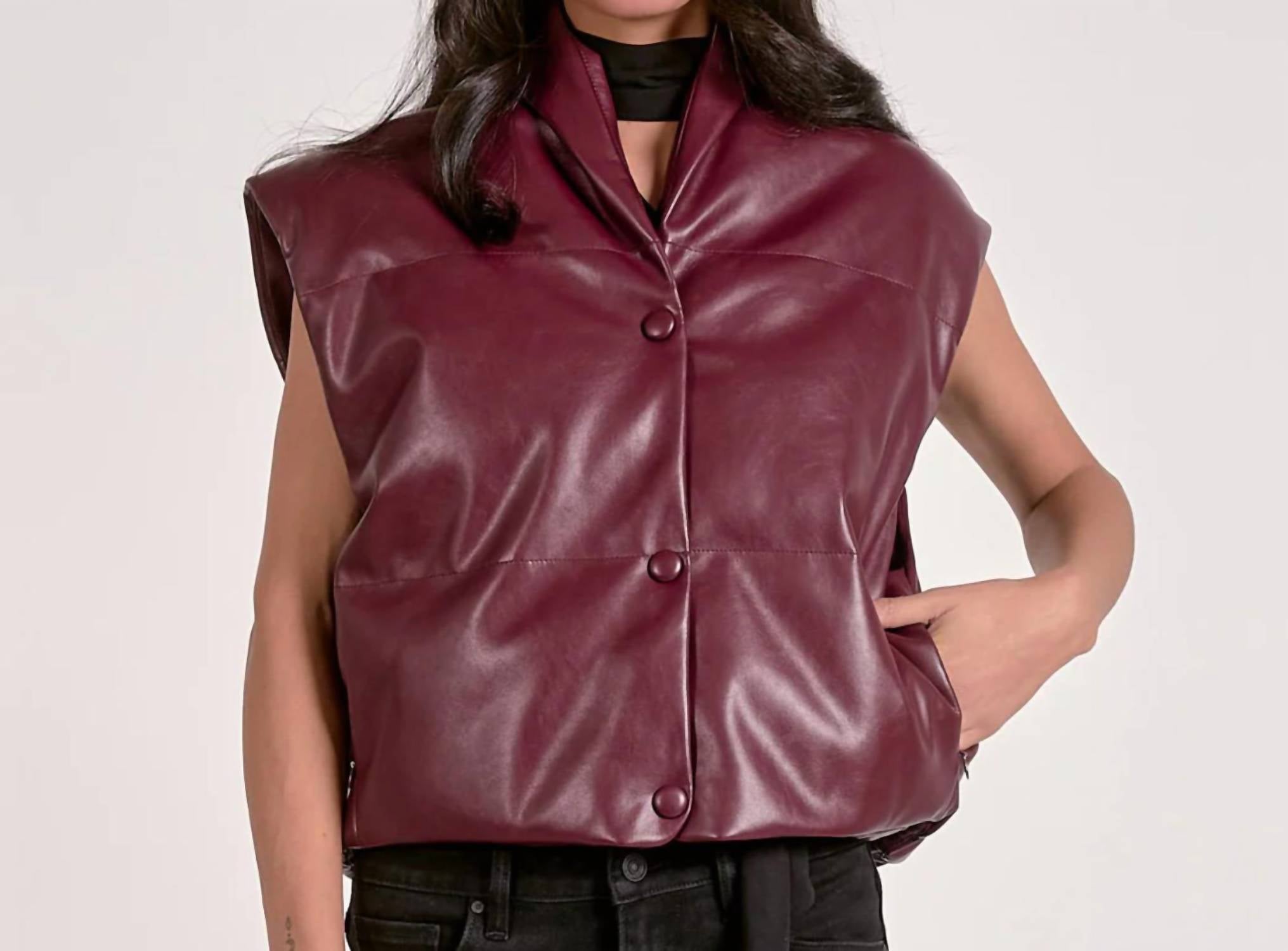 Elan - Leather Solid Vest