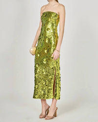 endless rose Sequins Midi Dress in green - women's dress - alternate view