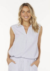 Mododoc - Striped Collared Tank
