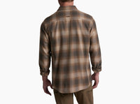 KUHL Long Sleeve Law Flannel Shirt in kanteen - men's shirt - detail view