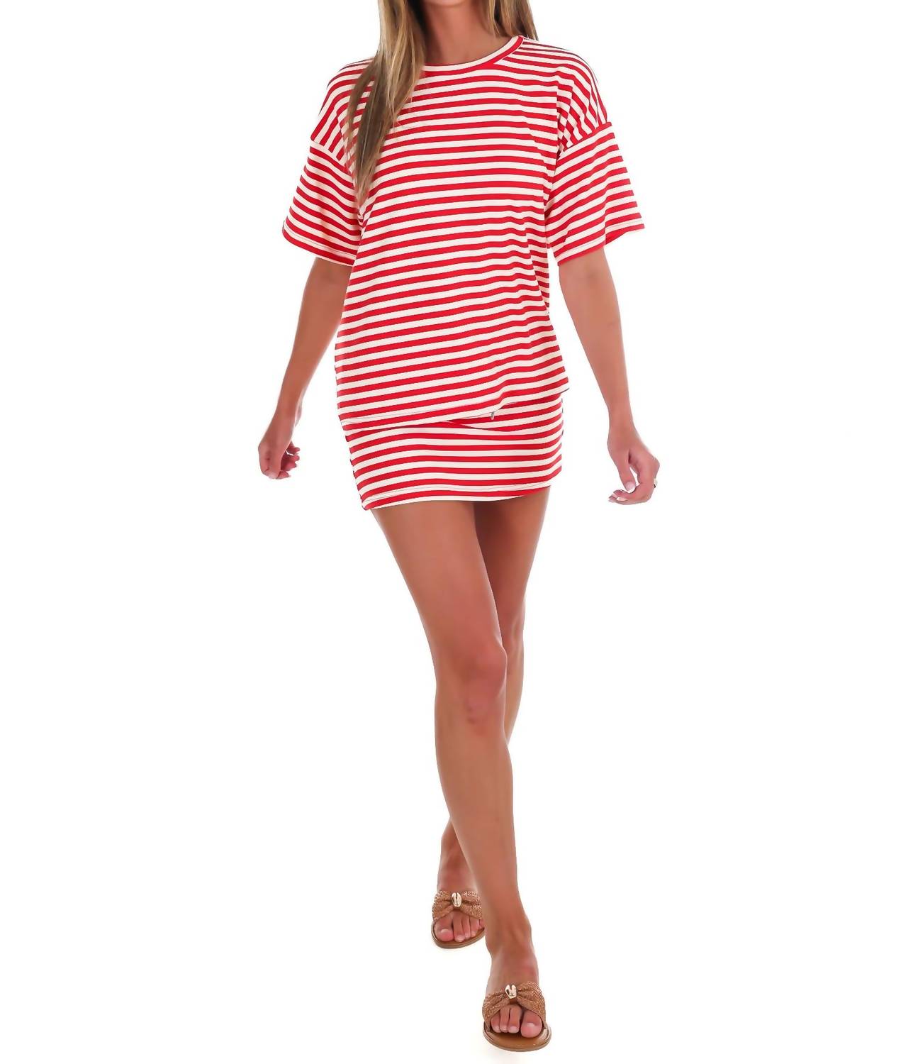 Le Lis - Women's According To You Stripe Two Piece Set
