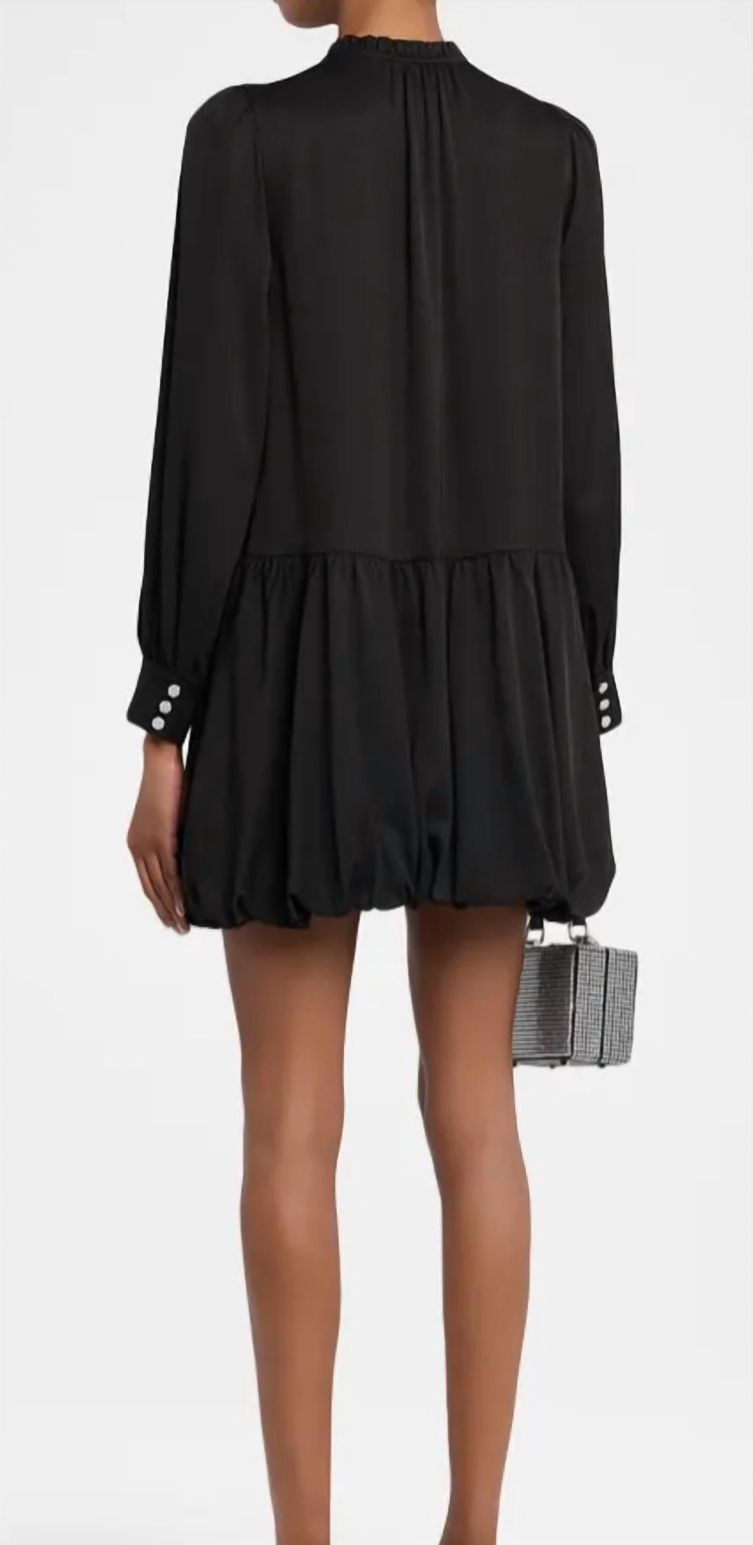 Cinq à Sept Women's Valetta Bubble-Hem Minidress - Black