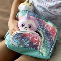 Pomkinz - Kid's Rainbow Unicorn Set With Sequin Carry Case