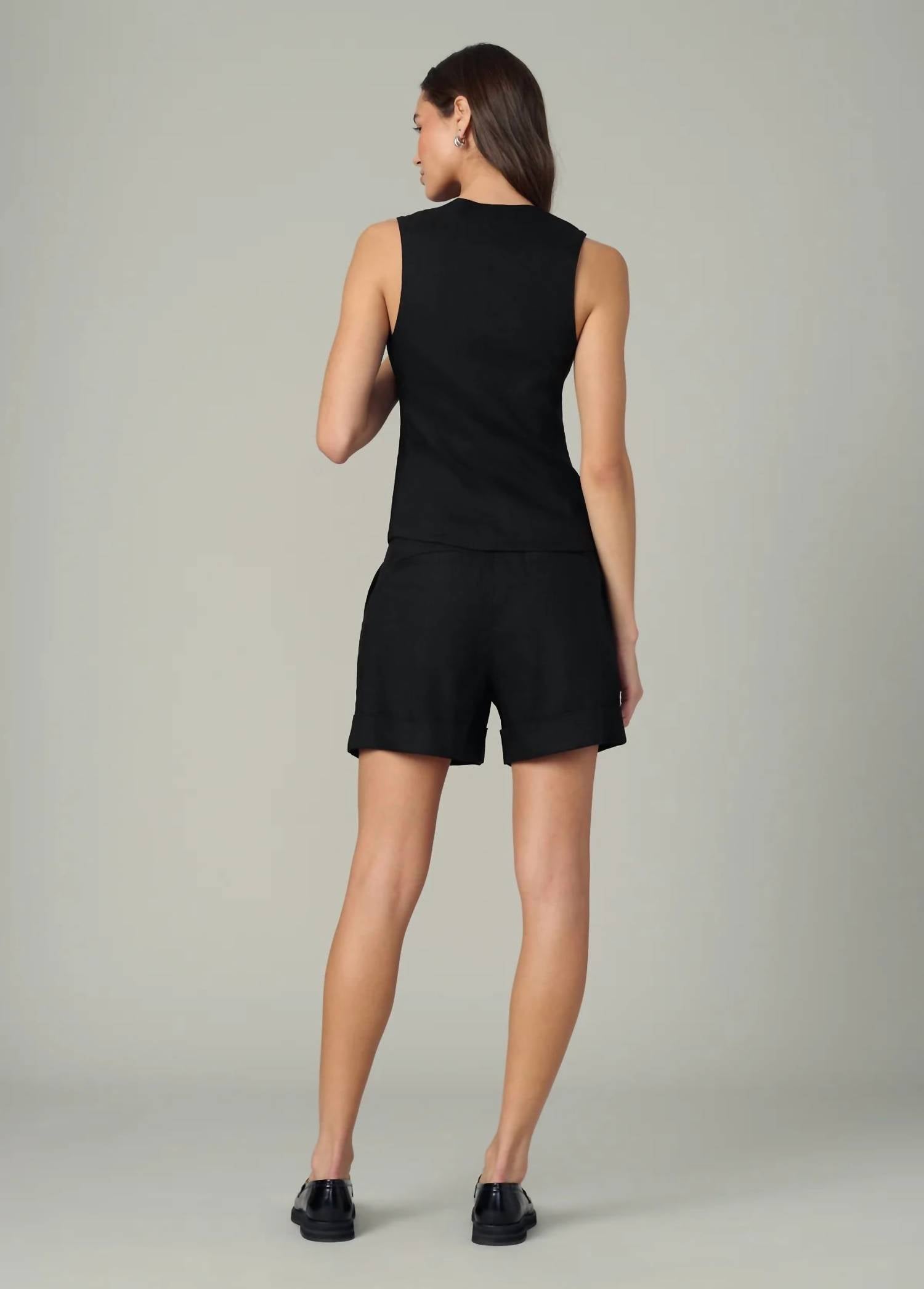 Joe's Jeans Maeve Button-front Vest in black - women's jacket - view 5