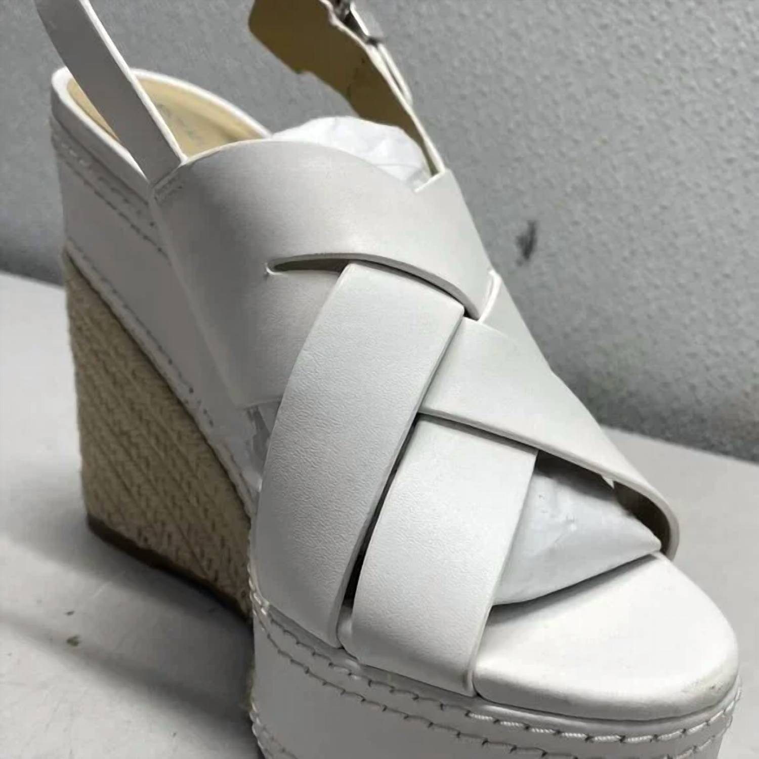 MICHAEL KORS Women's Leather Slingback Sandals in white - women's sandal