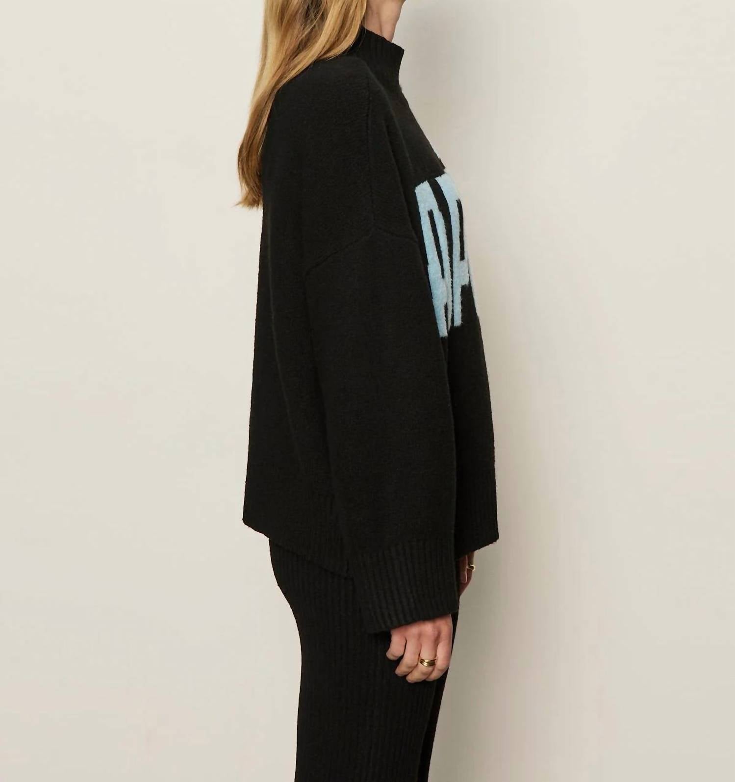 Sanctuary - Apres Intarsia Mock Neck Sweater
