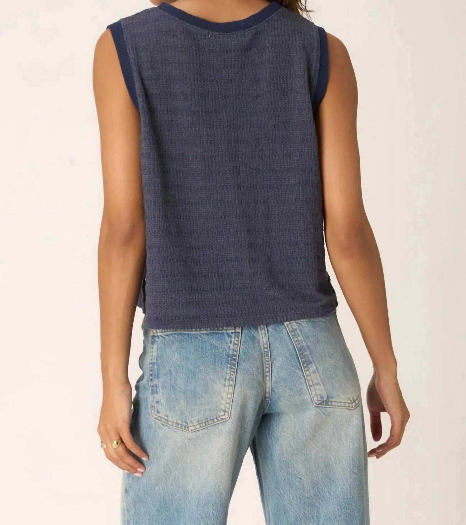 Project Social T - Viva Button Front Sweater Tank Top