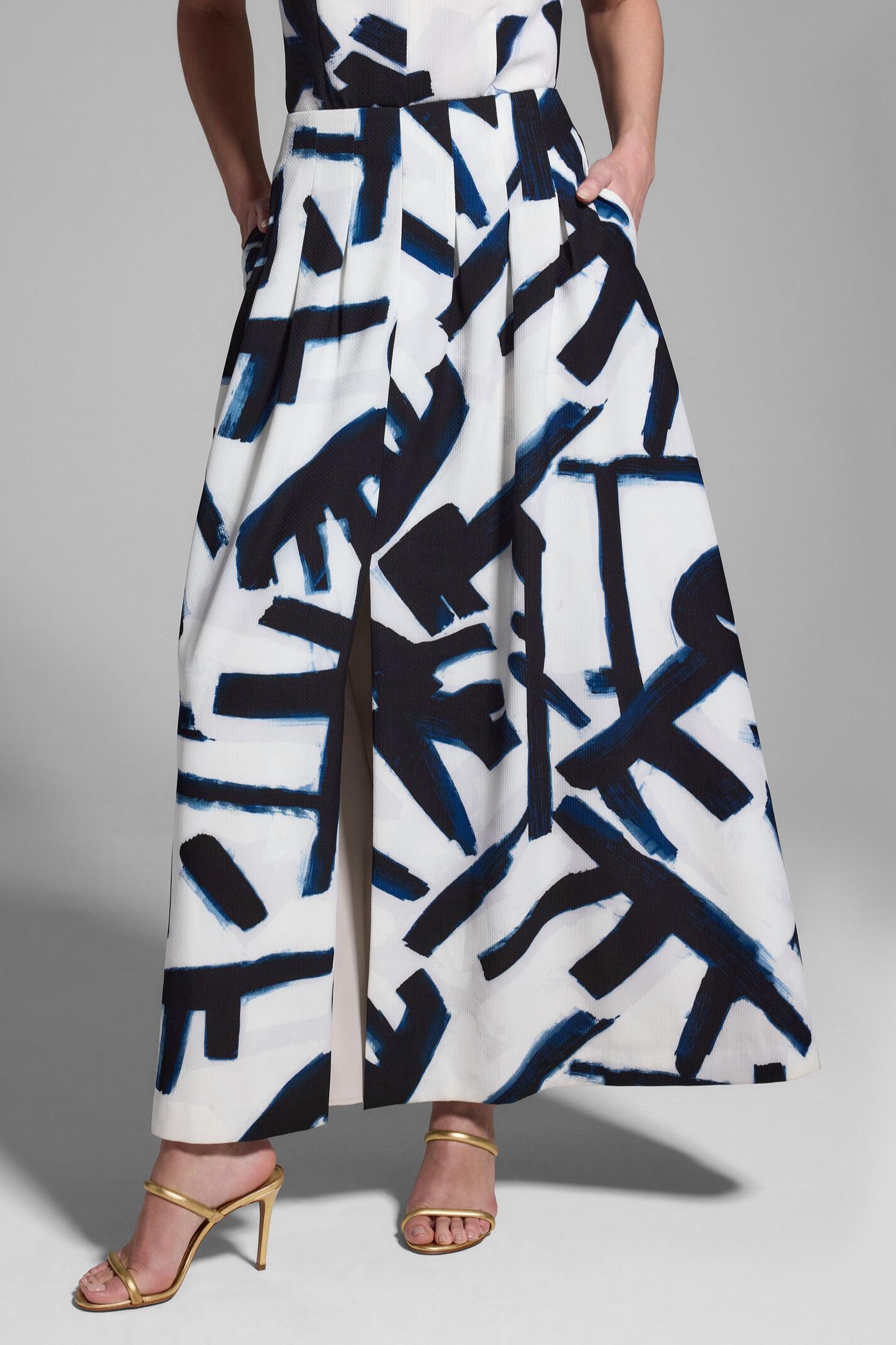 Nic + Zoe Iconic Letterpress Skirt in black multi - women's skirt