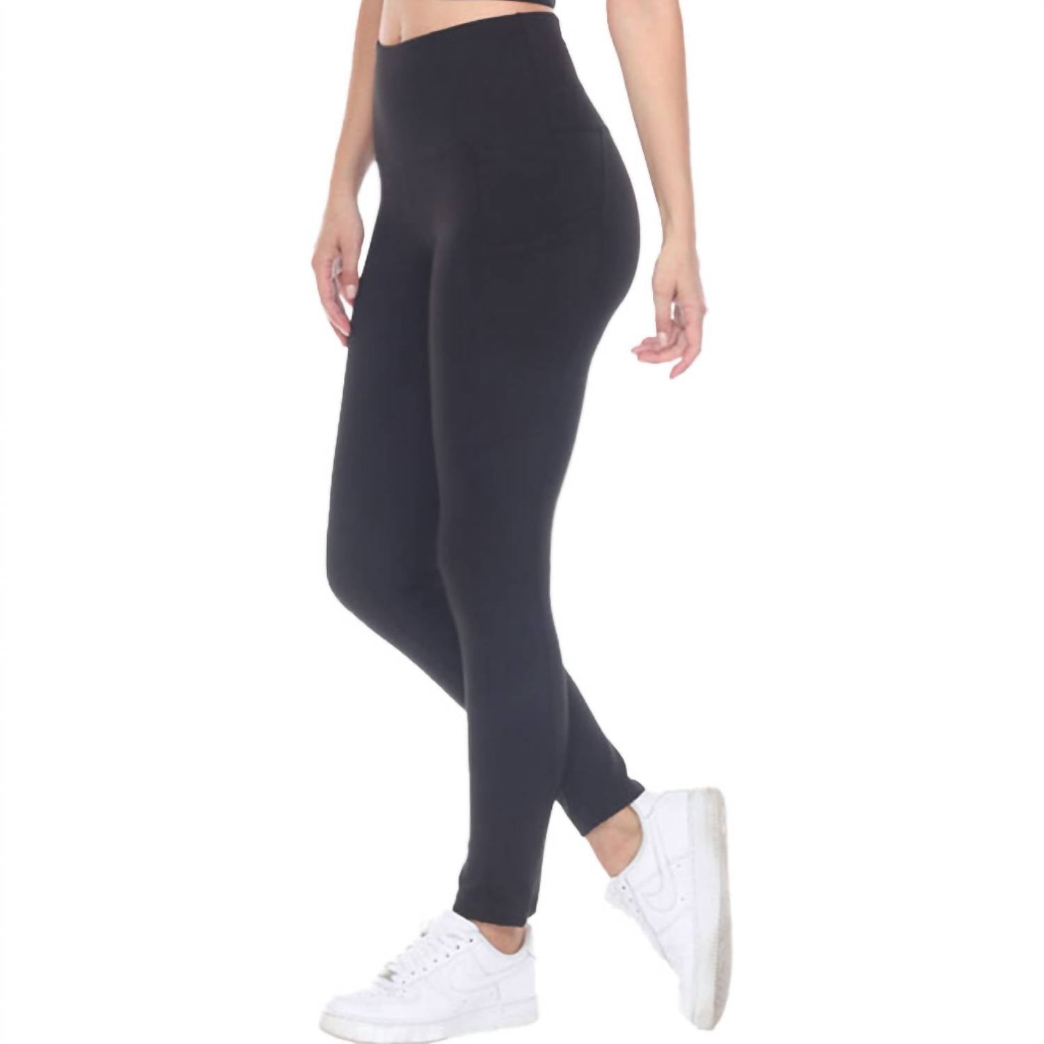 GOLDHAUS High Rise Leggings in black - women's pants - alternate view