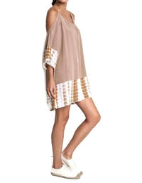Kori - Tie Dye Cold Shoulder Tunic Dress