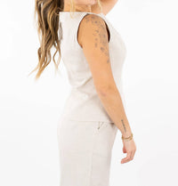 Lucy Paris - Taylor Button Front Vest Top