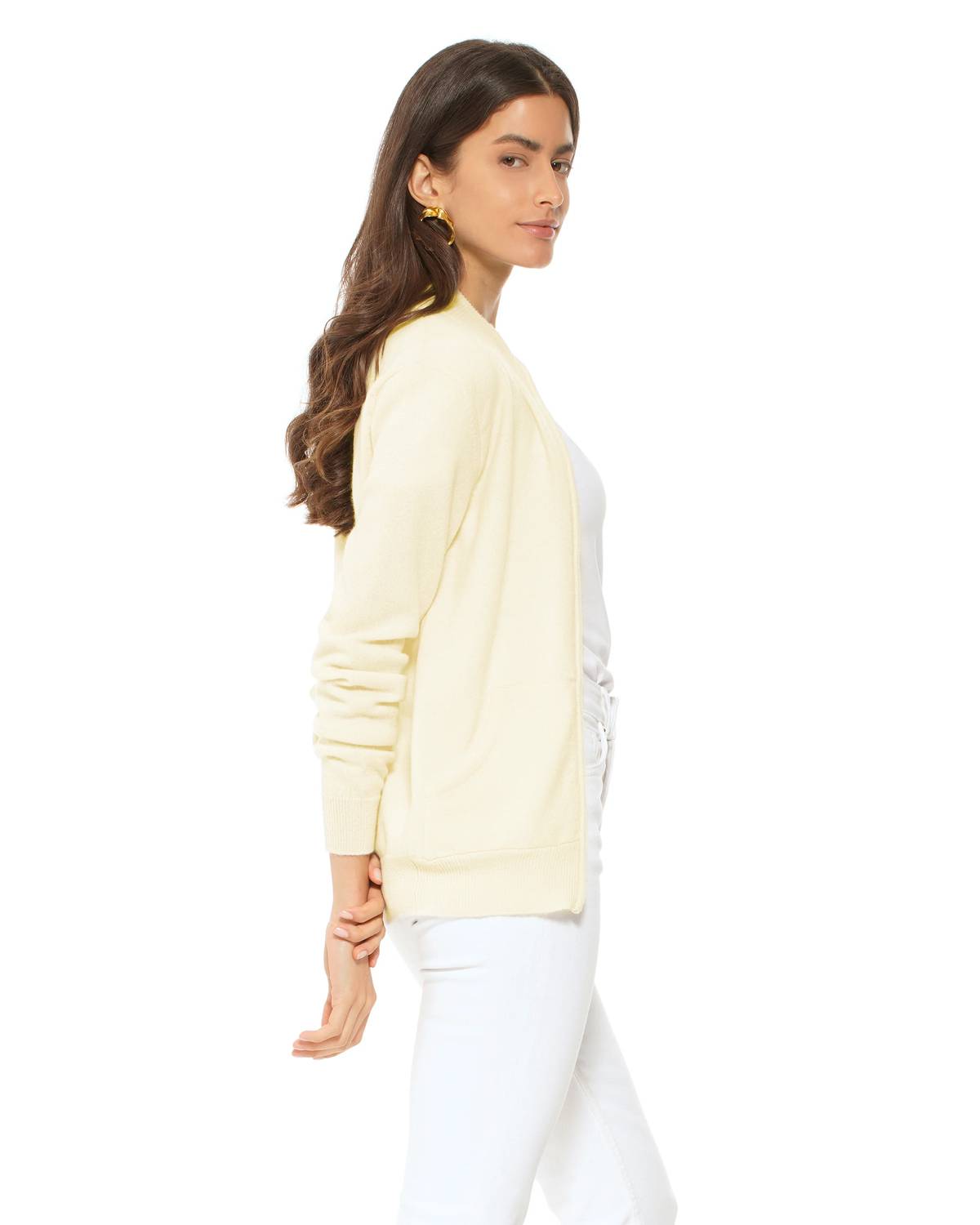 Monticelli Cashmere - Women's Pure Cashmere Zip Cardigan
