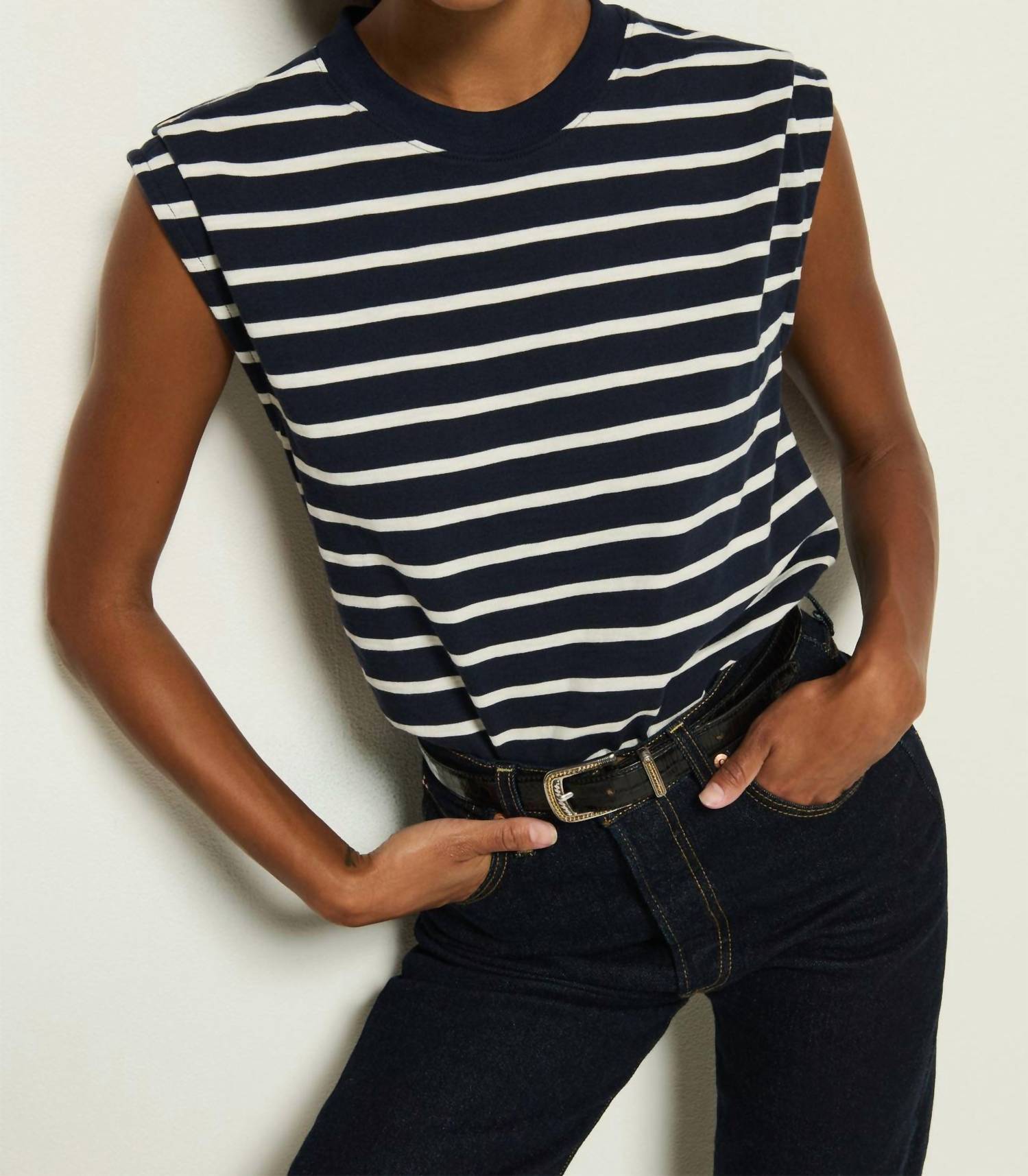 Nation Ltd - Marina Muscle Tee With Shoulder Pads