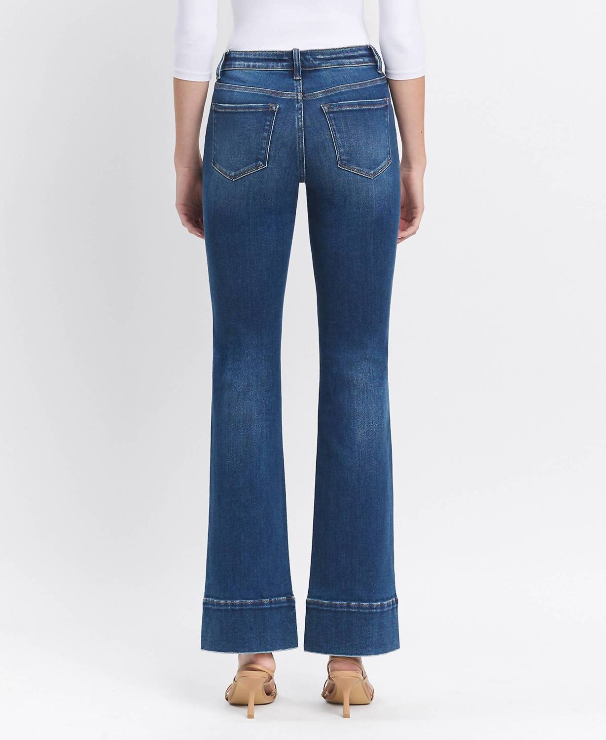 Vervet By Flying Monkey - HIGH RISE TROUSER HEM BOOTCUT JEANS