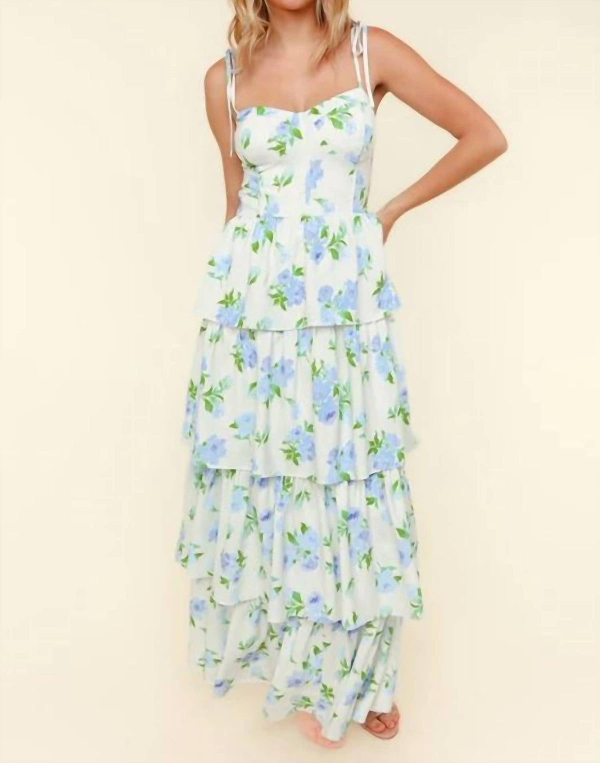 Kori - Tiered Maxi Floral Summer Dress