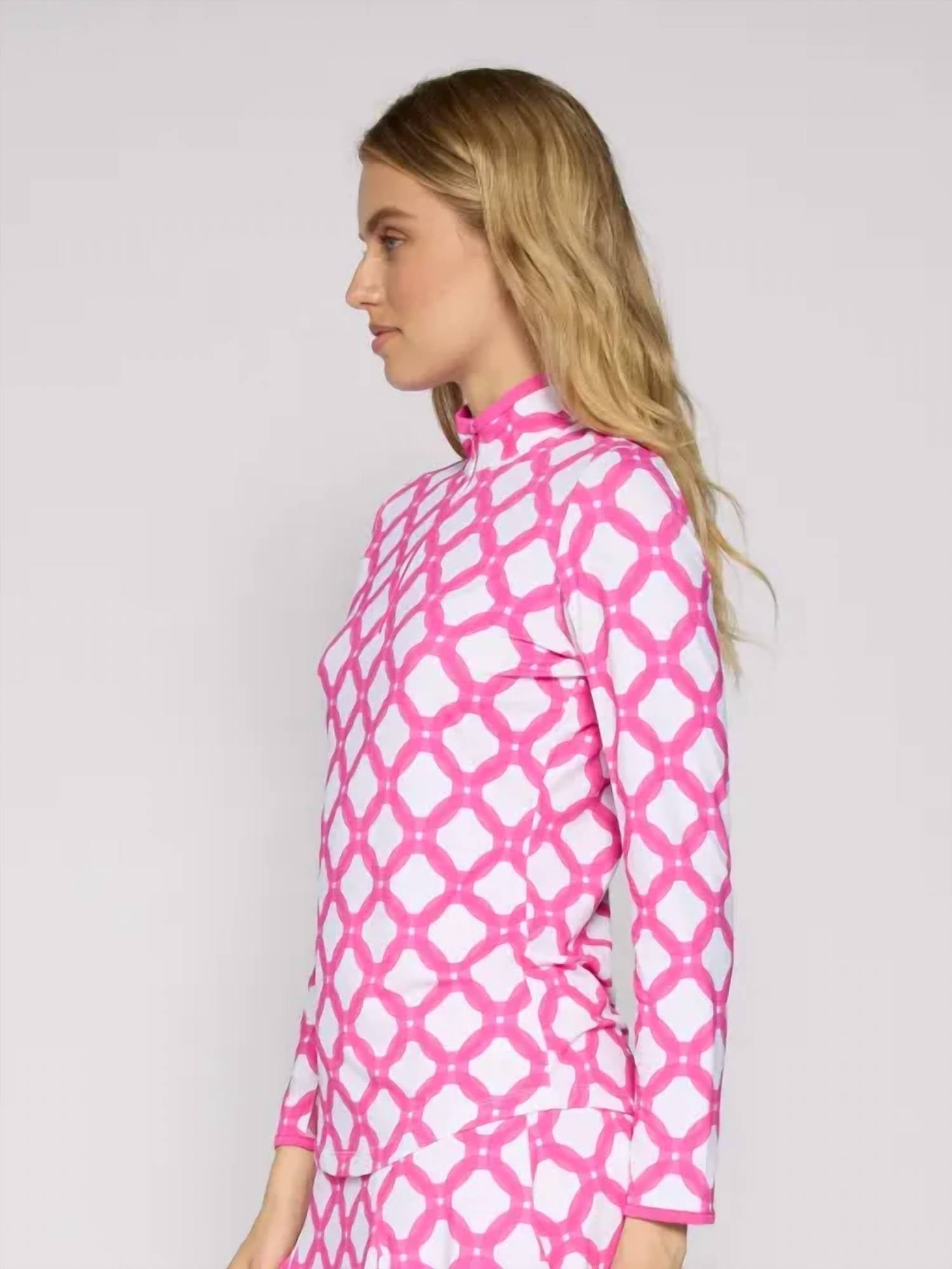 G Lifestyle - Quarter-zip Mock Neck Top