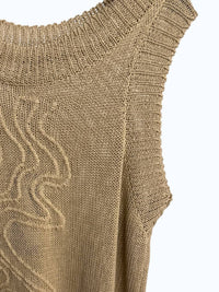 Pier Antonio Gaspari Women's Embroidery Tank Top in deserto - women's tank top - alternate view