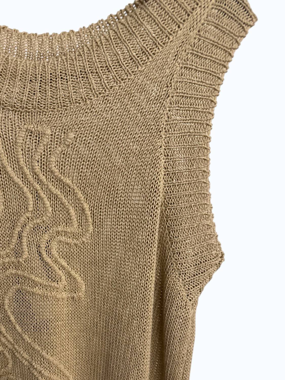 Pier Antonio Gaspari Women's Embroidery Tank Top in deserto - women's tank top - alternate view