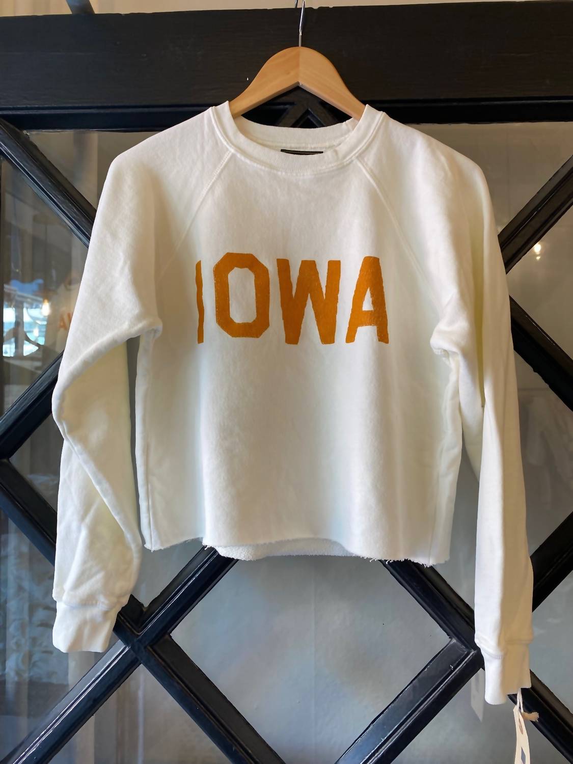 The Original Retro Brand - Vintage Iowa Sliced Hem Collegiate Sweatshirt