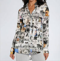 Unbreak.It - NAOMI Beach Celeb Print Blouse