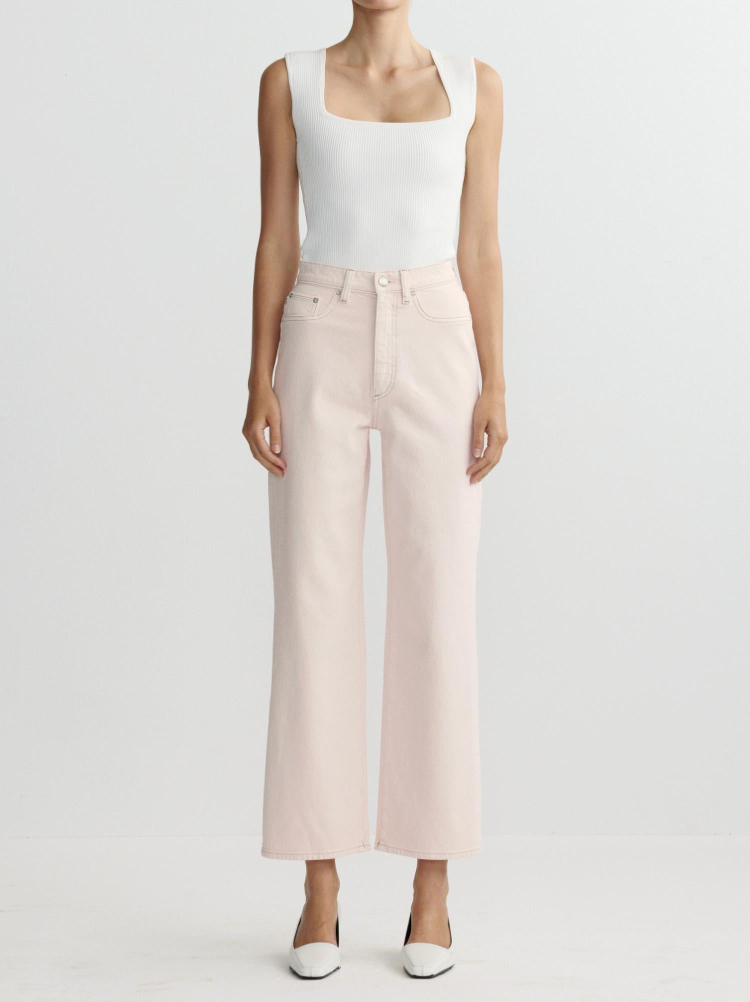DL1961 - Women's Karmine Refined Wide Leg High Rise Jeans in ballet - women's jeans