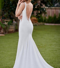 Ella Rosa - Sheath Wedding Dress With Delicate Lace Accents