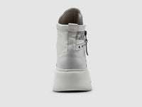 Kcr Group - Women's Tall Zip-up Leather Sneakers