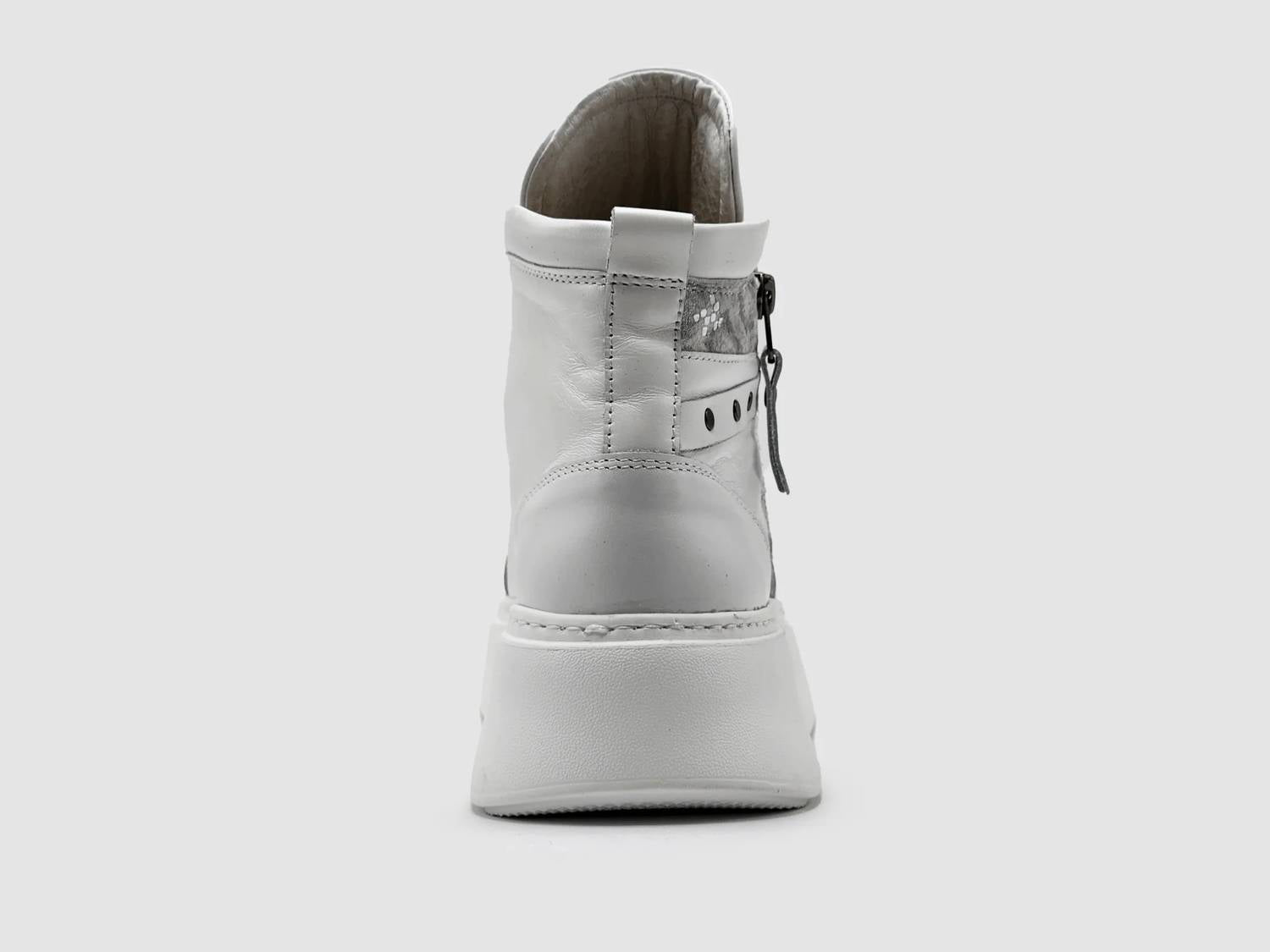 Kcr Group - Women's Tall Zip-up Leather Sneakers